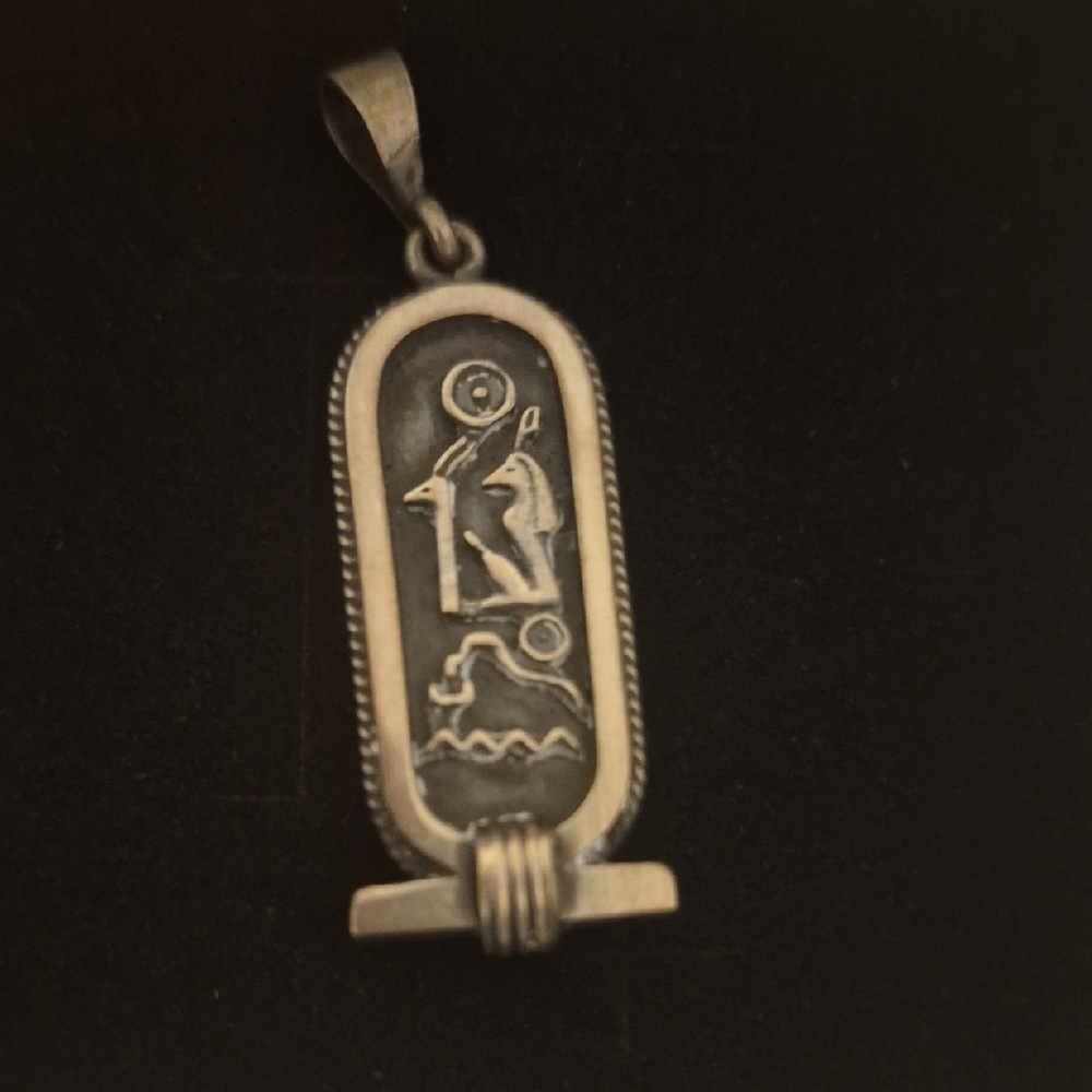 Silver Hieroglyphic Pendant